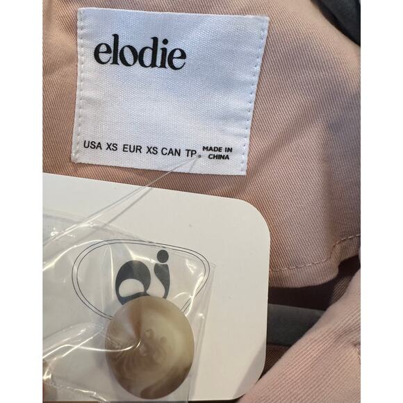 Elodie Eleanor Cropped Buckle Cuff Trench Coat Baby Pink size M - Picture 11 of 12